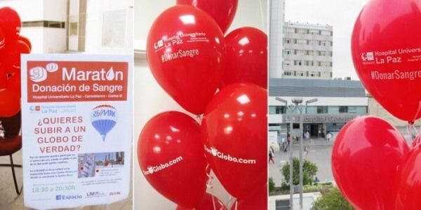 Globos Donar Sangre Hospital La Paz y Donglobo