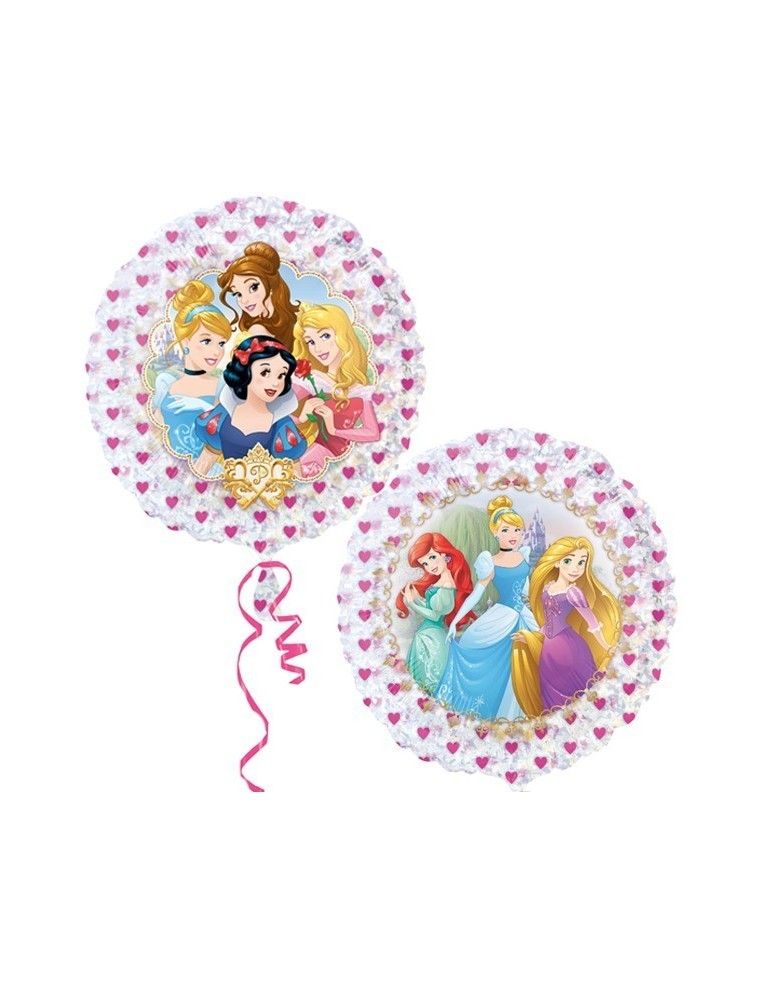 Globo Princesas Disney Holografico Redondo 53cm Foil Poliamida 3292802