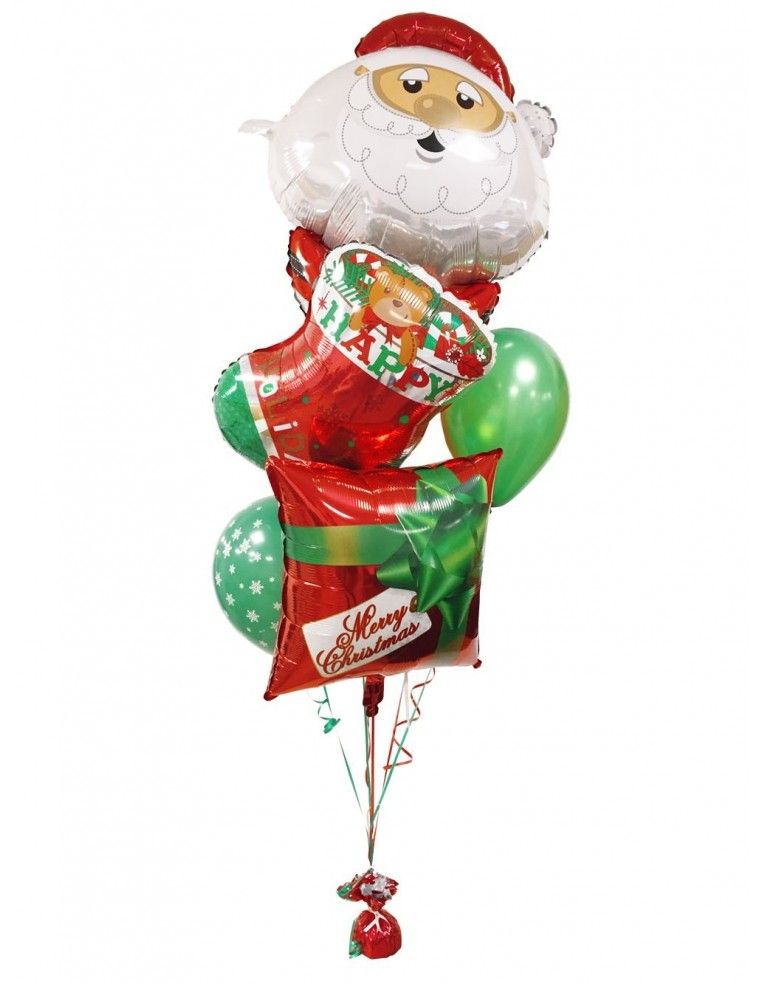 Ramo de Globos para Navidad Papa Noel