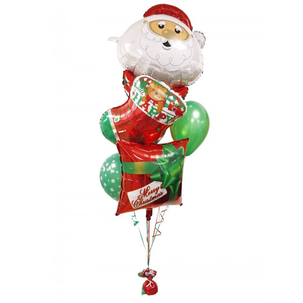 Ramo de Globos para Navidad Papa Noel