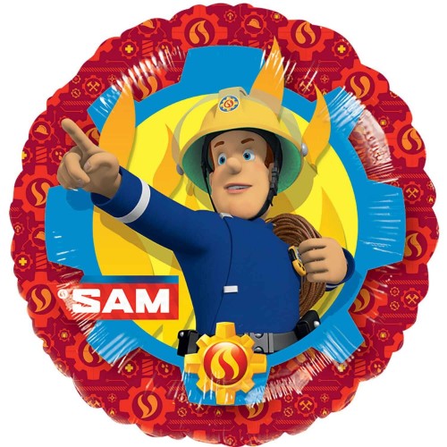 Globo Sam El Bombero Redondo 45cm