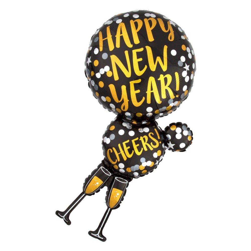 Globo Happy New Year Glasses Holo Forma 91cm