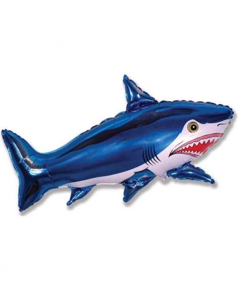 Globo Tiburon Azul - Forma 45cm Foil Poliamida - F901643