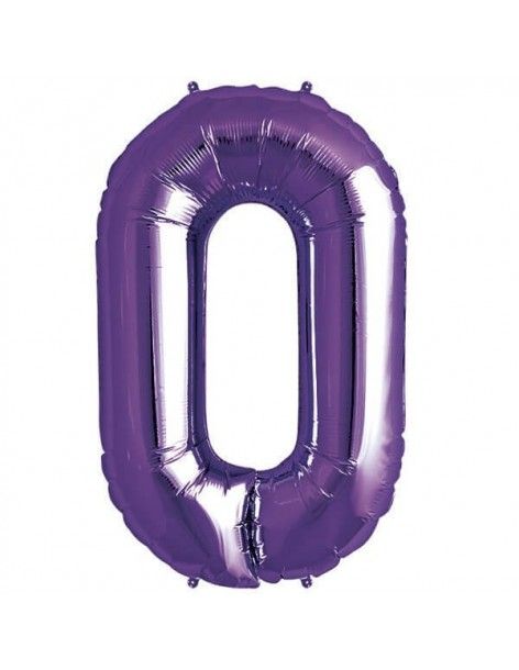 Globo Letra O de 86cm Purpura - Foil Poliamida - NSB00314