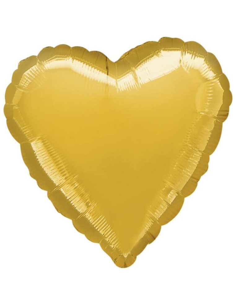 Globo Corazon 45cm Oro - Foil Poliamida - A1058502