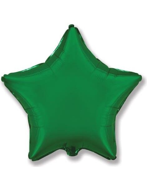 Globo Estrella 23cm Verde Esmeralda - Foil Poliamida - F302500VE