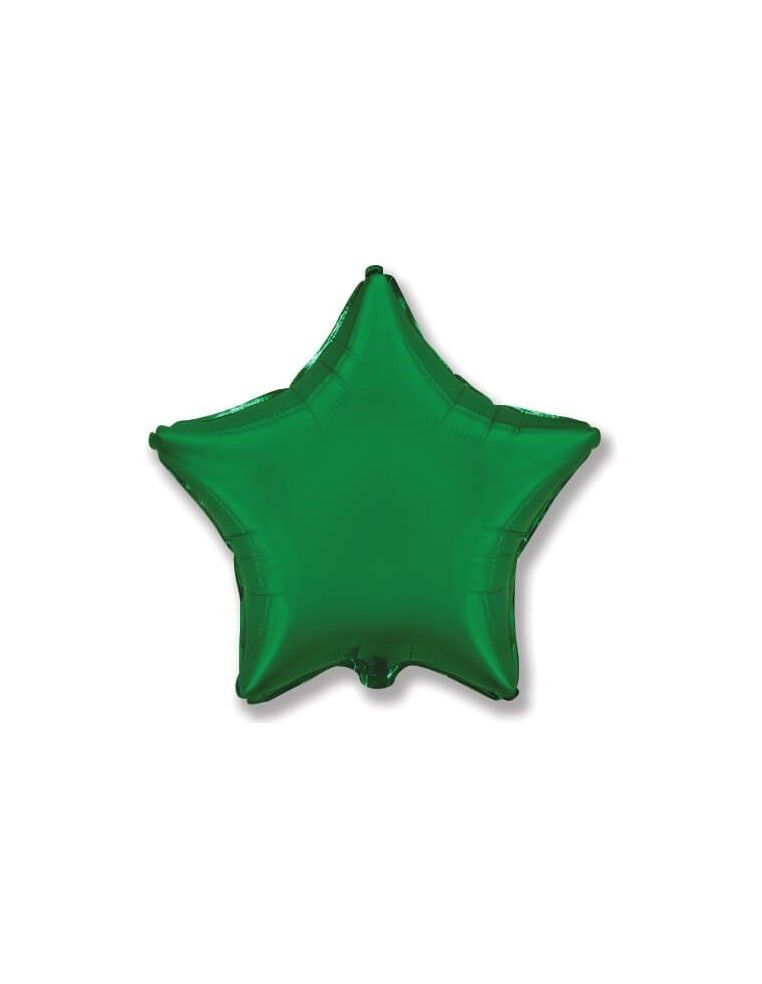 Globo Estrella 23cm Verde Esmeralda - Foil Poliamida - F302500VE