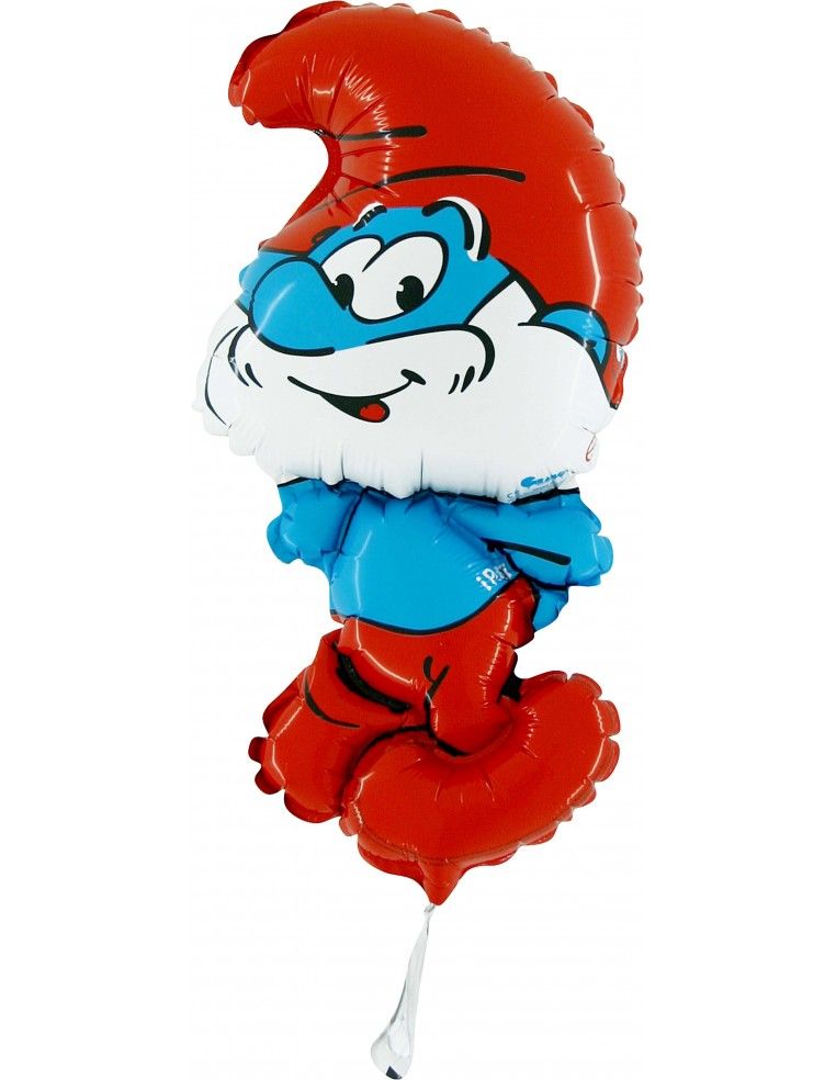 Globo Papa Pitufo Mini Forma 35cm
