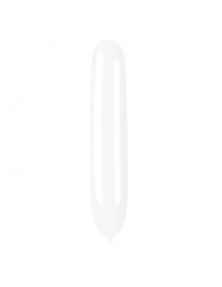 Globos Latex Alargados Gigantes 30x150cm Pastel Blanco PL01