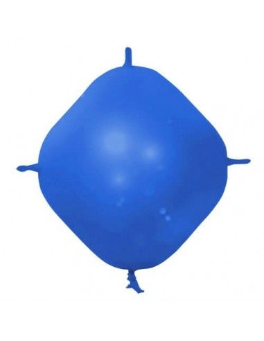 Globos Latex Cuadrado 4 Nudos 25x25cm Pastel Azul PL10