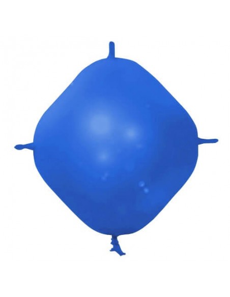 Globos Latex Cuadrado 4 Nudos 25x25cm Pastel Azul PL10