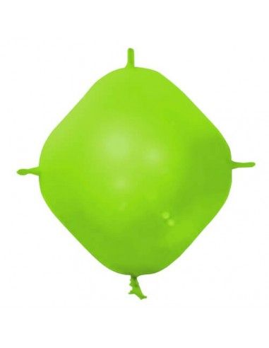 Globos Latex Cuadrado 4 Nudos 25x25cm Pastel Verde Claro PL11