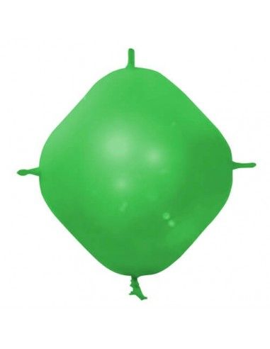 Globos Latex Cuadrado 4 Nudos 25x25cm Pastel Verde PL12