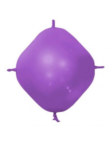 Globos Latex Cuadrado 4 Nudos 45x45cm Pastel Purpura PL08