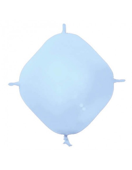 Globos Latex Cuadrado 4 Nudos 45x45cm Pastel Celeste PL09