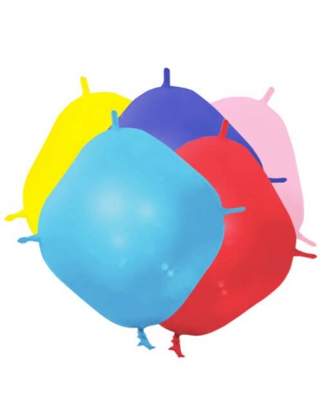 Globos Latex Cuadrado 4 Nudos 45x45cm Pastel Surtido PLS