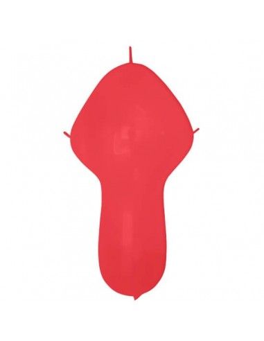 Globos Latex Cuerpo 4 Nudos 45x120hcm Pastel Rojo PL05