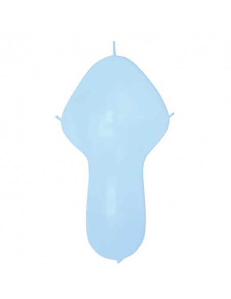Globos Latex Cuerpo 4 Nudos 45x120hcm Pastel Celeste PL09