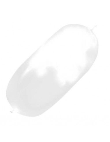 Globos Latex Alargados Gigantes 2 Nudos 80x150hcm Pastel Blanco PL01