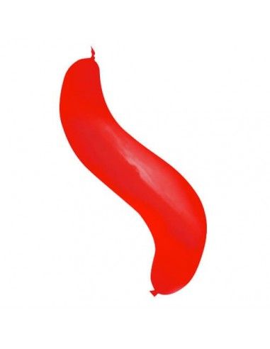 Globos Latex Alargados Wave Doble Nudo 110cm Pastel Rojo PL05