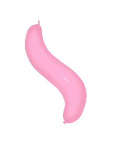 Globos Latex Alargados Wave Doble Nudo 110cm Pastel Rosa PL06