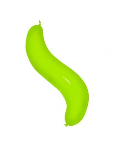 Globos Latex Alargados Wave Doble Nudo 110cm Pastel Verde Claro PL11