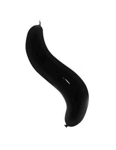 Globos Latex Alargados Wave Doble Nudo 110cm Pastel Negro PL14