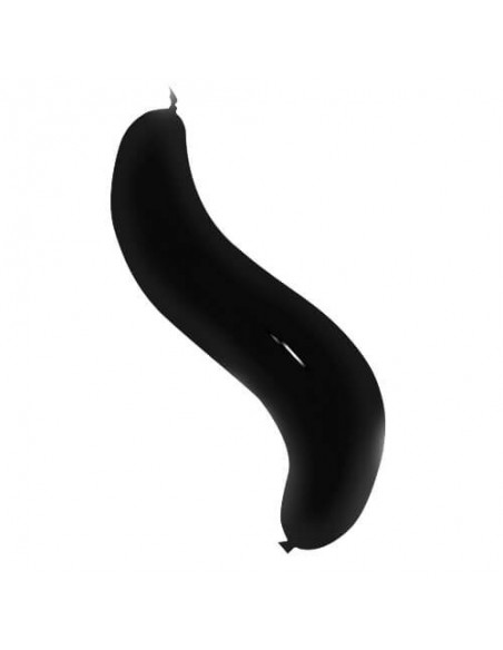 Globos Latex Alargados Wave Doble Nudo 110cm Pastel Negro PL14