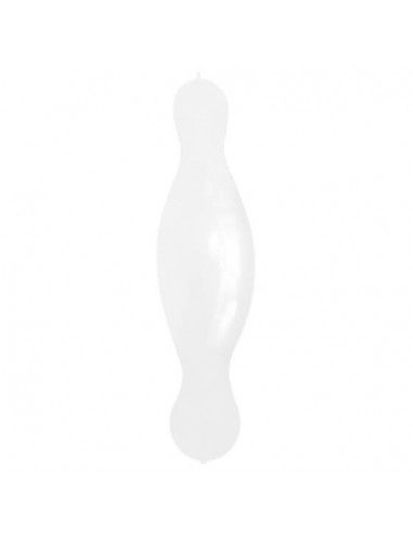 Globos Latex Alargados Pilar Doble Nudo 35x180cm Pastel Blanco PL01