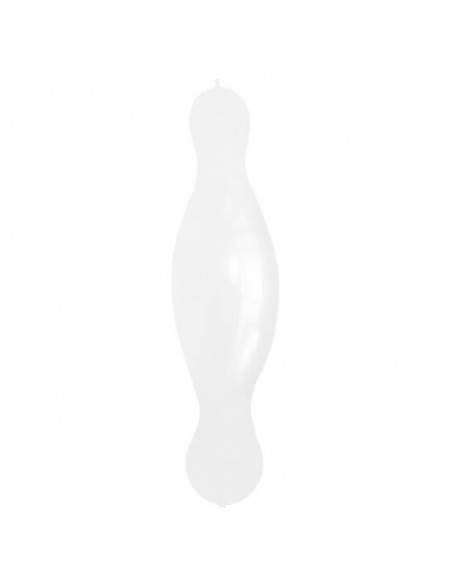 Globos Latex Alargados Pilar Doble Nudo 35x180cm Pastel Blanco PL01