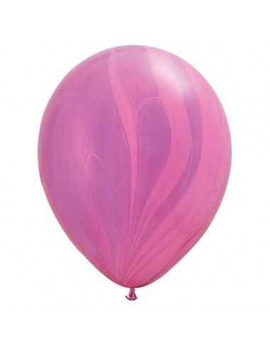 Globo Qualatex Redondo 28cm Agate Rosa y Violeta