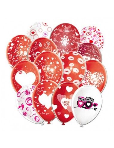 Globos San Valentin Surtidos Latex Redondos 30cm