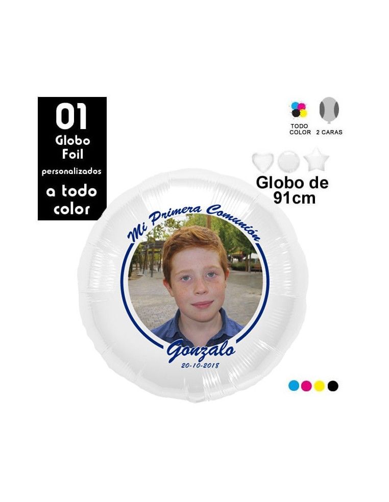 01 Globo Gigante Personalizado de Foil de 91cm Todo Color DonGlobo - 4