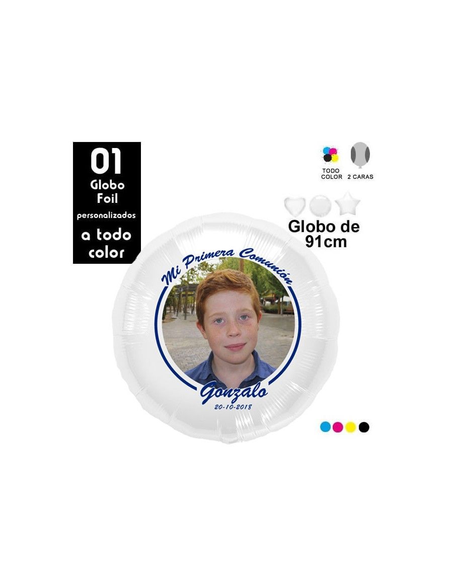 01 Globo Gigante Personalizado de Foil de 91cm Todo Color DonGlobo - 4