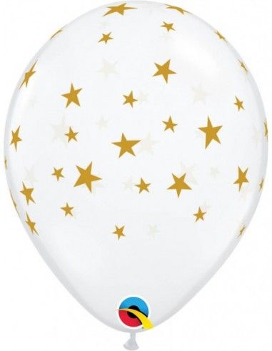 Globo Estrellas Contempo Redondo 28cm Transparente