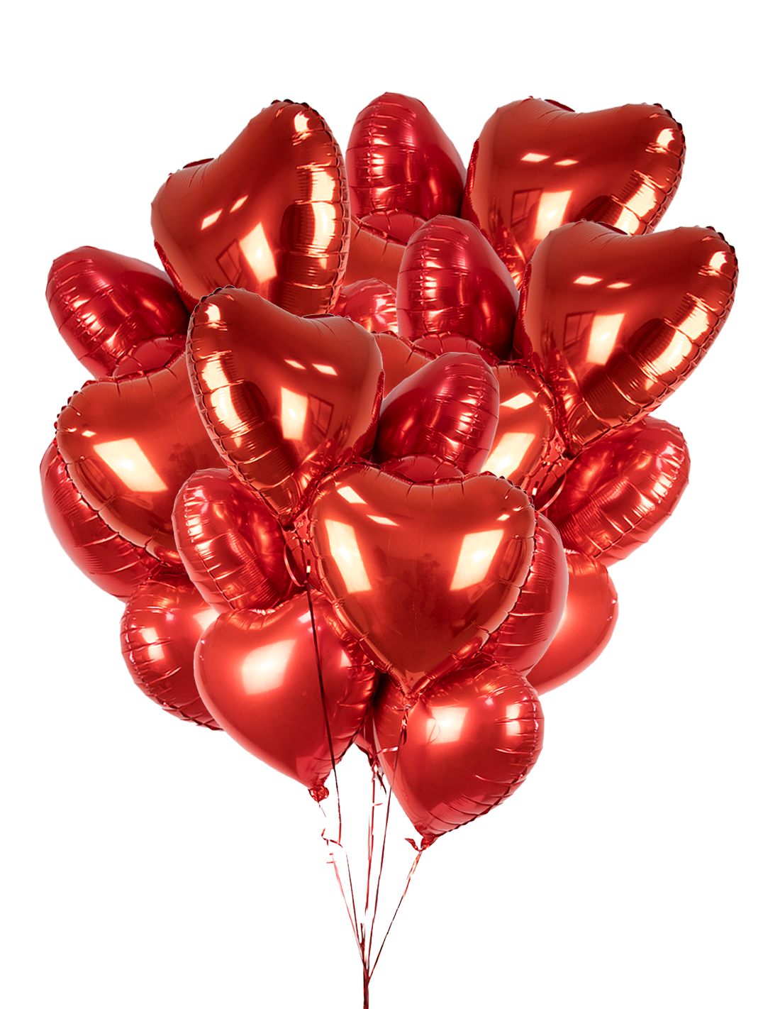 Ramo de Globos San Valentin Corazones Rojos