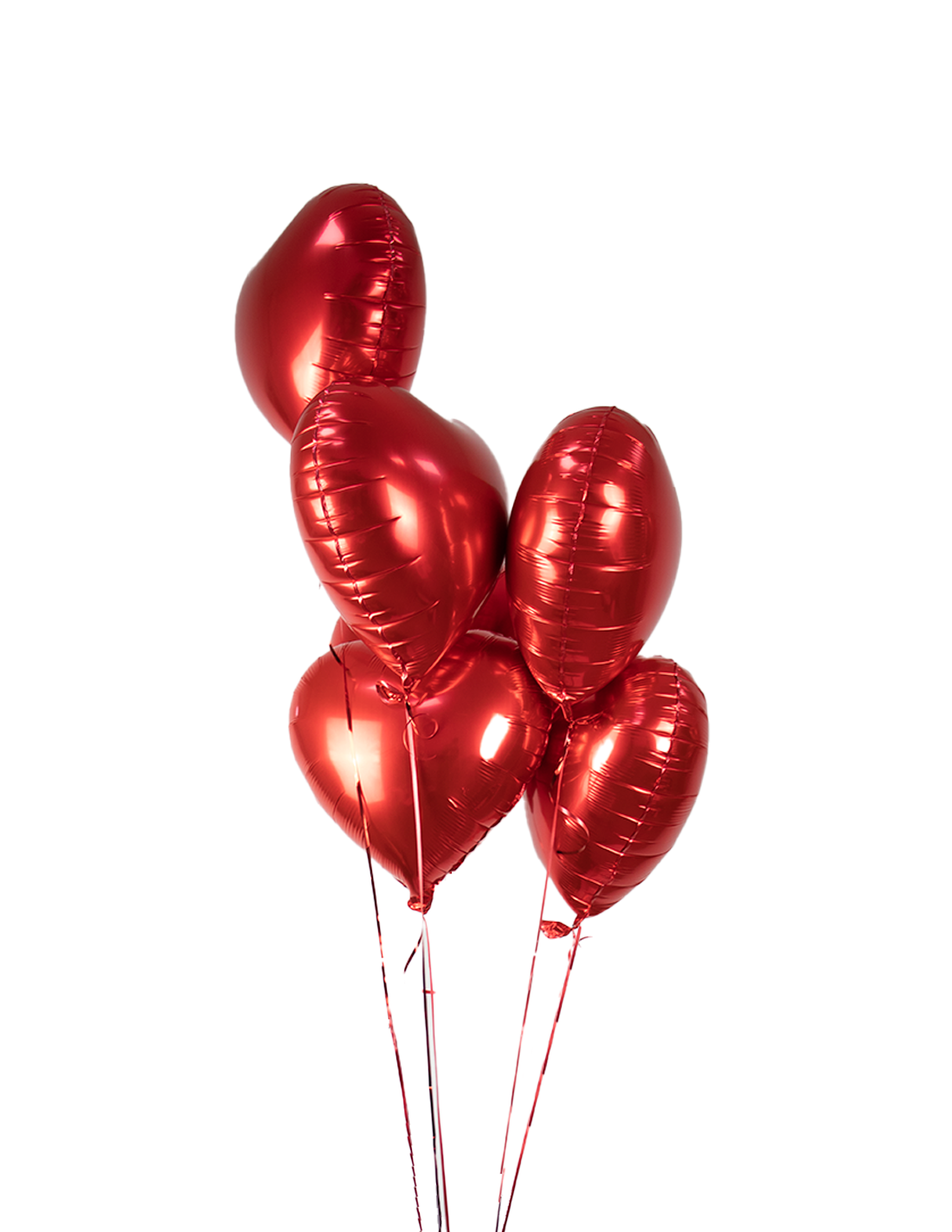 Ramo de Globos San Valentin Corazones Rojos