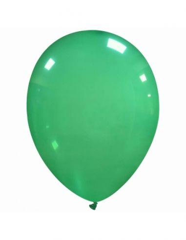 Globos Latex Redondos 25cm Cristal Verde Oscuro CL18