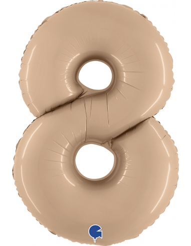 Globo Numero 8 Satin Nude 100cm