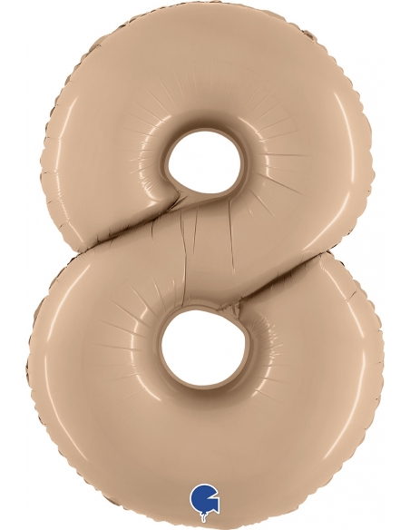 Globo Numero 8 Satin Nude 100cm