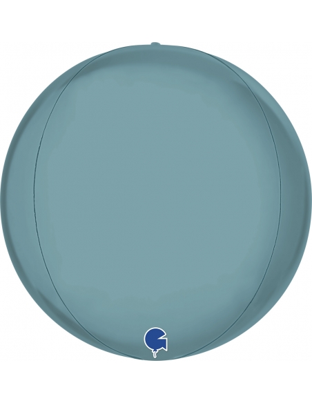 Globo Esferico 38cm Platinum Aguamarina
