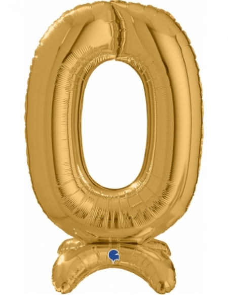 Globo Numero Standup 0 Oro 64cm