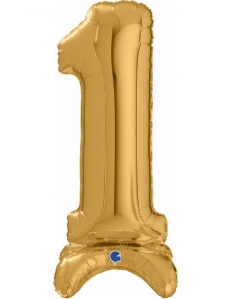 Globo Numero Standup 1 Oro 64cm