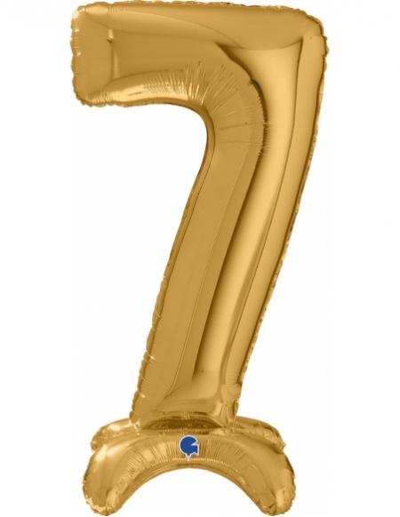 Globo Numero Standup 7 Oro 64cm