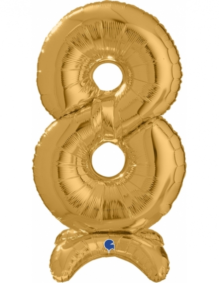 Globo Numero Standup 8 Oro 64cm