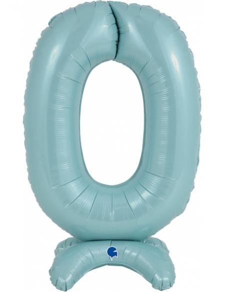 Globo Numero Standup 0 Azul Baby 64cm