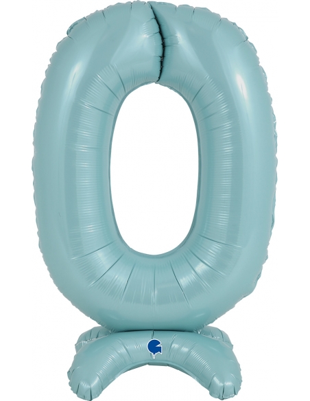 Globo Numero Standup 0 Azul Baby 64cm