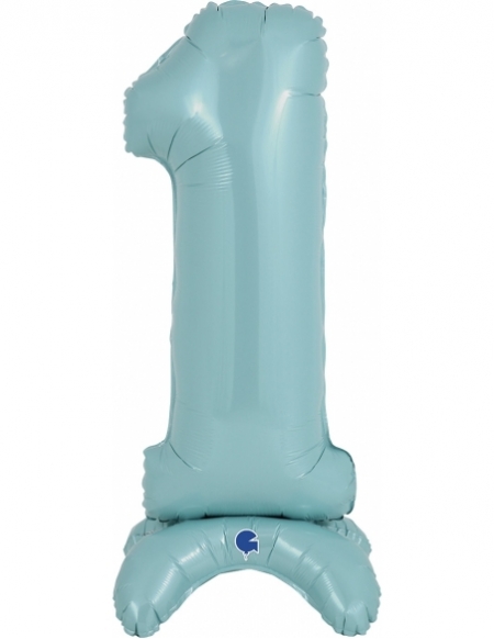 Globo Numero Standup 1 Azul Baby 64cm