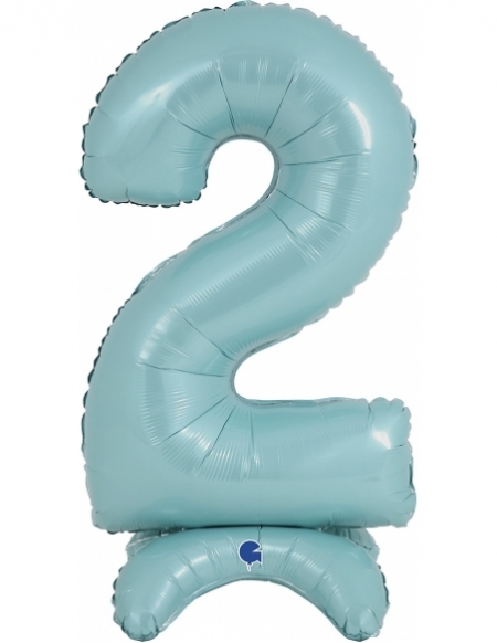 Globo Numero Standup 2 Azul Baby 64cm