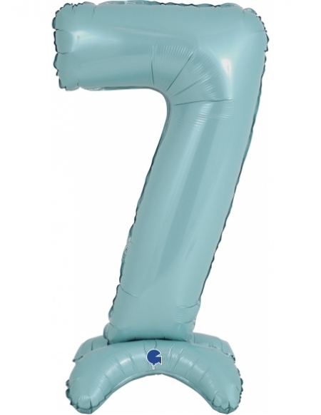 Globo Numero Standup 7 Azul Baby 64cm